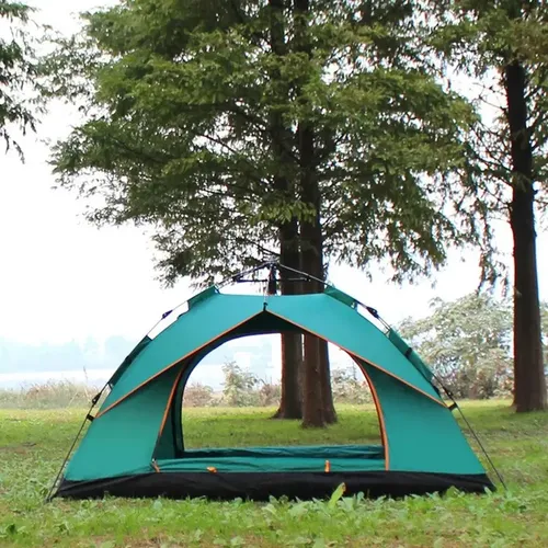 Barraca Automática - Resistente Água/uv, Para Camping Verde-escuro