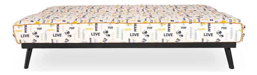 Sofa Cama Nuelma Estampado Rojo Y Amarillo Këssa Cdmx