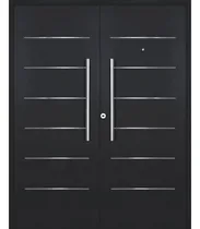 Comprar Puerta Doble Hoja Inyectada Pavir Imperia Grafito 160x200 Cm