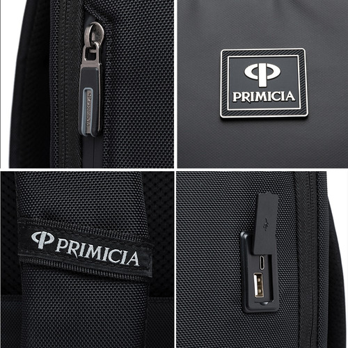 Mochila Executiva Resistente Moderna Primicia Urbana 20l Cor Preto Desenho Do Tecido Lisa