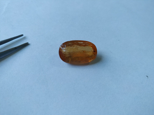 Topazio Imperial Extra Oval 16 Ct , 12 X 18 Mm Laranja Forte