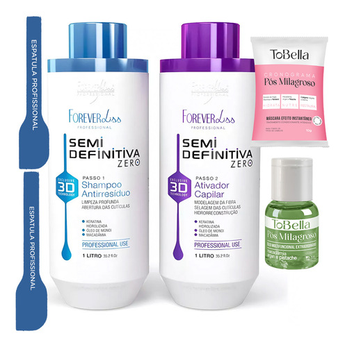 Kit Progressiva Forever Liss Semi Definitiva Zero 2x1l