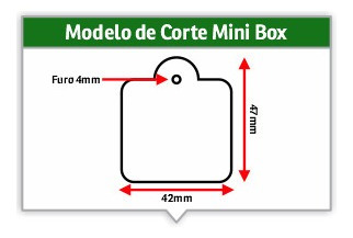 Imagem 7 de 10 de Tags Art Premium 250g Verniz Total Frente 45x51mm - 2000 Uni