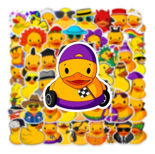 50 Pegatinas Del Ins Con Forma De Pequeño Pato Amarillo Con