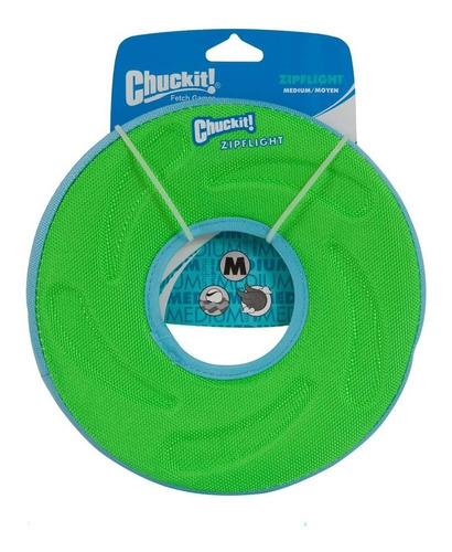 Brinquedo Cachorro Disco Zipflight Flyer Medio - Chuckit Cor Verde
