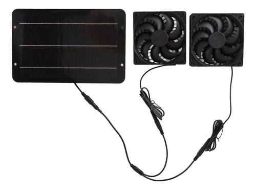 . Kit Alimentado Por Ventilador De Panel Solar, Portátil,