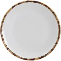 Comprar Jogo Prato Sobremesa Borda Bambu Ceramica Scalla 4 Un. Cor Pratos Brancos Jogos De Pratos Rasos