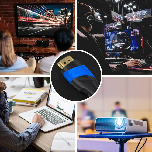 Cable Hdmi Kabeldirekt Con Blindaje A.i.s, 2 M , Azul