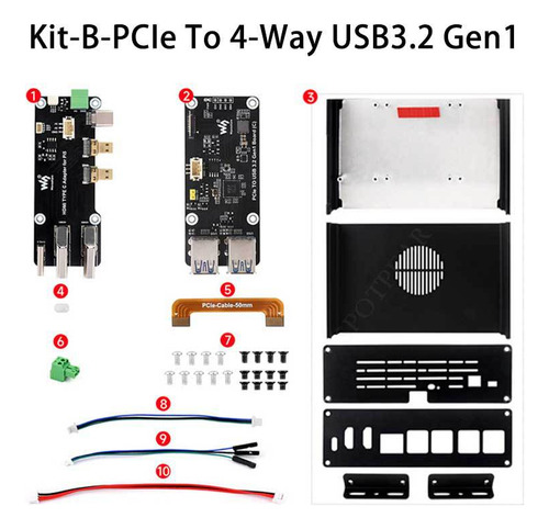 Kit Pi5-module-box-b - Placa De Transición Fácil Para Raspbe