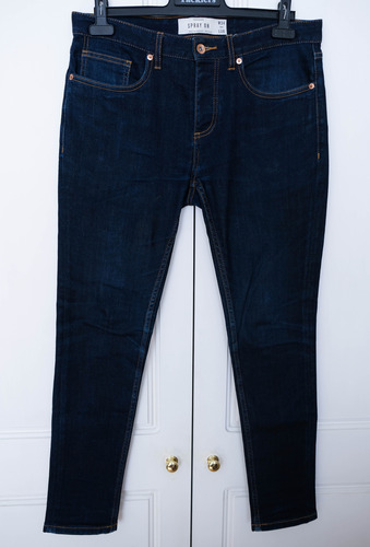 Jeans Topman Azul Oscuro - Talla 34/30
