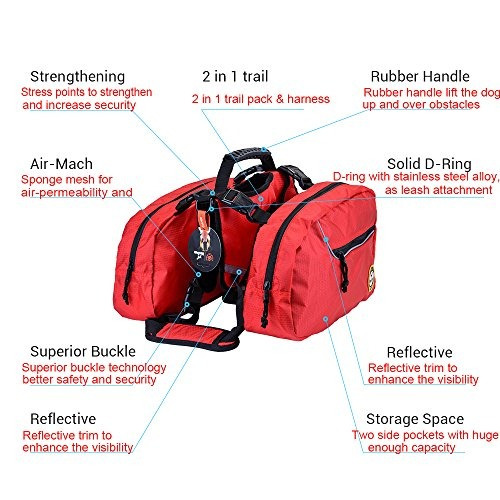 Senderismo Para Perros Mochila Impermeable Hound Saddle B