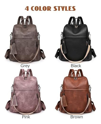 Sursee Mochila Monederos Para Mujer Pu Cuero Satchel Bolsos