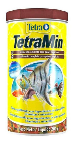 Ração Para Peixes Tropicais Tetramin Flakes 200g Flocos