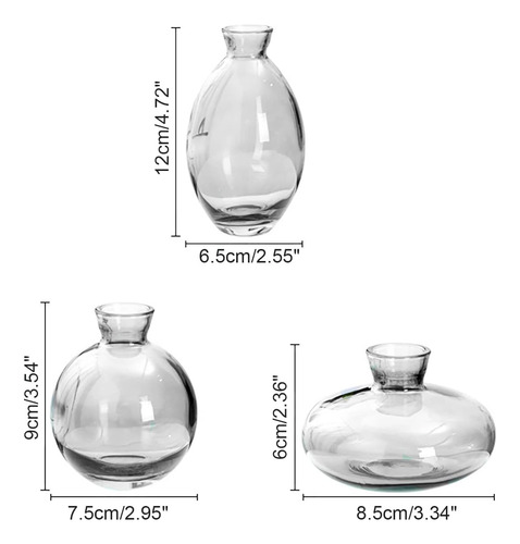 Mini Floreros Decorativos Modernos, Juego De 3 Jarrones De V