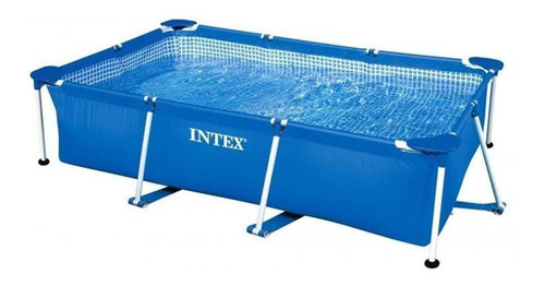 Piscina Infantil Armação Ferro Retangular 1.662 Litros Intex Cor Azul