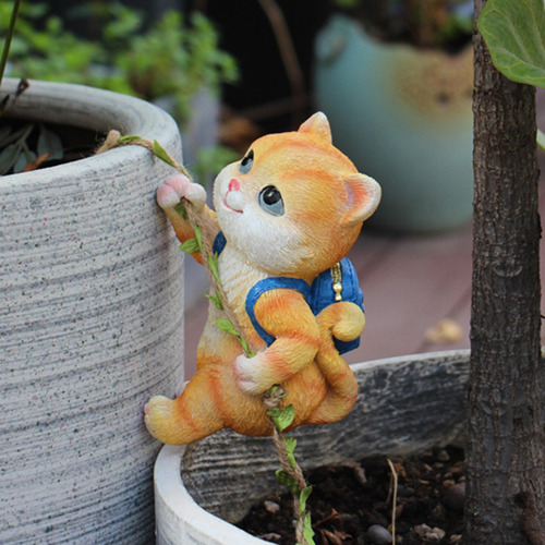 Estatua De Gato De Jardín, Decoración Colgante Para