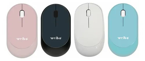 Mouse Óptico Inalámbrico Celeste Rosa Pastel Usb Rosa