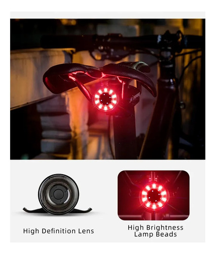 Rockbros Q1 Samurai Luz Trasera Para Bicicleta