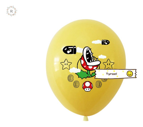 Tyrael Fiesta De Cumpleaños Para Niños 3-7 Años Mario Themes Color Amarillo 6 Años