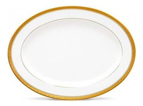 Platon Oval De Porcelana Crestwood Gold 40 Cm Noritake