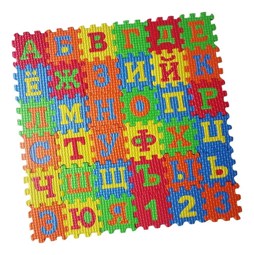 Alfombra De Juego Eva Foam Con Letras Rusas