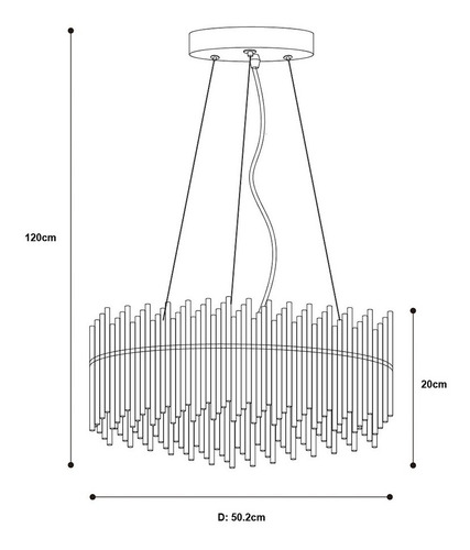 Lámpara Lumimexico Colgante Estilo Moderno 40 W De 8 Luces Estructura Blanco