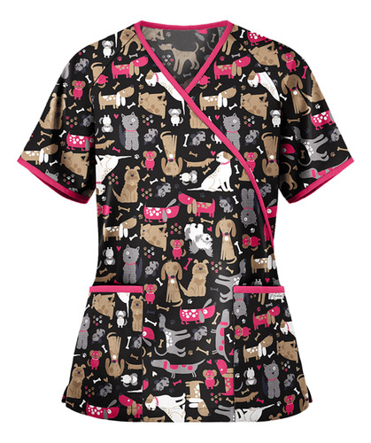 Blusa Corta Para Mujer, Uniforme De Trabajo, De Lactancia