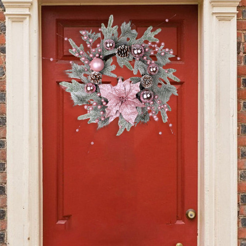 Guirnalda Navideña Artificial Para Puerta De Entrada, 50cm