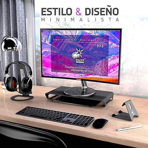 Imagen 4 de 7 de Soporte Para Auriculares Metálico Bam A3 -alto- Premium!!!