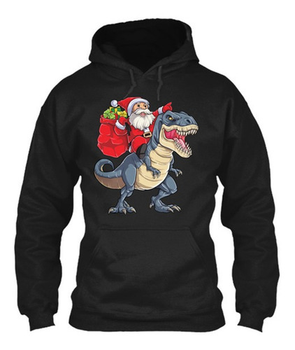 Sudadera Navidad Hoodie Santa Claus Dinosaurios T Rex Moda