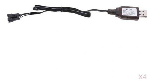 . 4 Piezas De 7,4 V Usb A Cable De Carga De Enchufe Sm4p