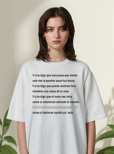 Remera Duki She Don't Give A Fo Frase Personalizada Unisex