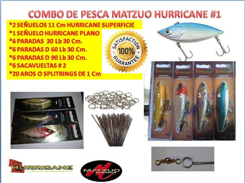 Combo De Pesca #1 Señuelos Matzuo Hurricane  Matafish