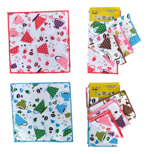 Pañitos De Cocina Estampados Todo Uso (12 Unidades)