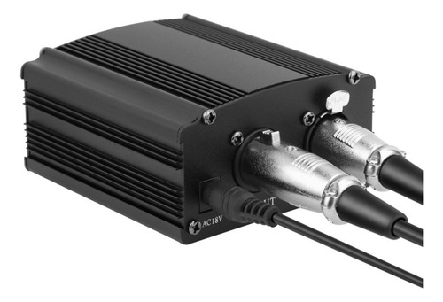Fonte De Alimentação Fantasma 48v Xlr Cabo De Microfone De