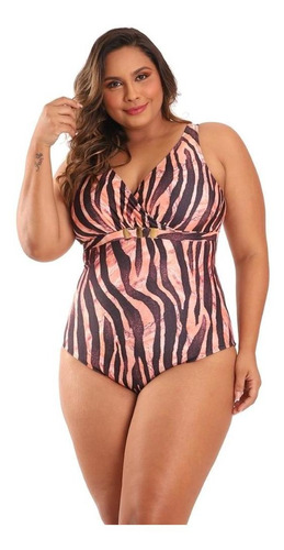 Maiô Zero Barriga Modela E Reduz Plus Size Banho De Mar