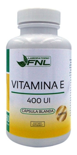 Imagen 1 de 1 de Vitamina E- Laboratorio Fnl-60 Cápsulas 