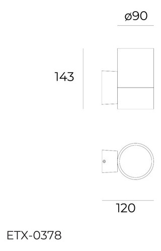 Lámpara Led De Pared Luz Arbotante Estevez Apta Exteriores