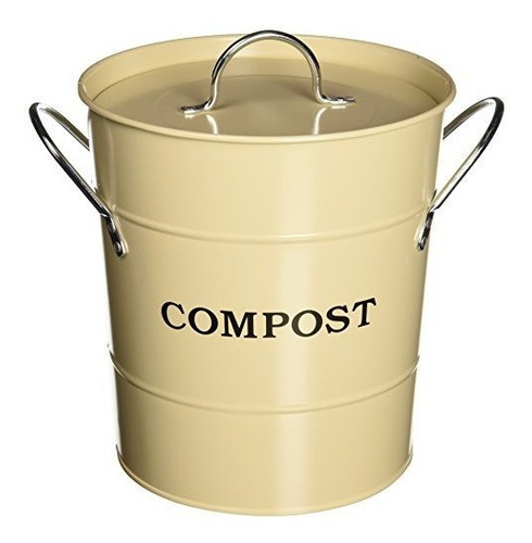 Exaco Cpbs 01 1 Galón 2-en-1 Cubierta De Compost Cubo, Harin