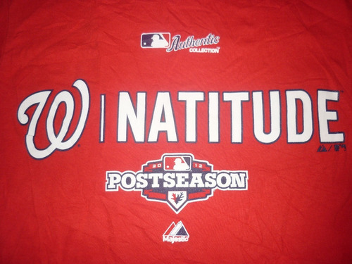 Imagen 2 de 3 de E Remera Beisbol Majestic Mlb Washington Nationals Talle S