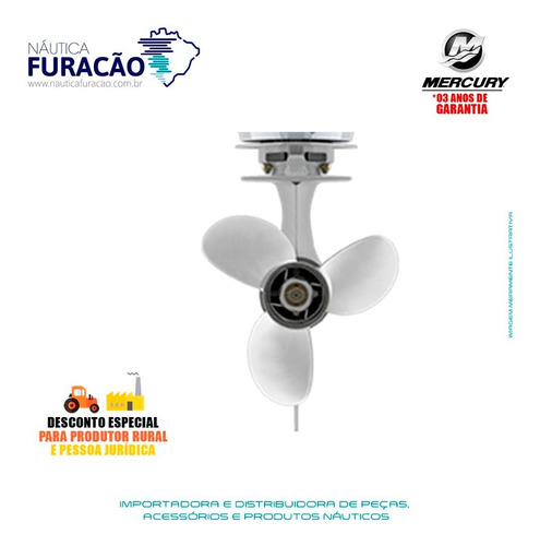 Motor De Popa Mercury 4 Tempos 250hp Xl V8 Dts Branco