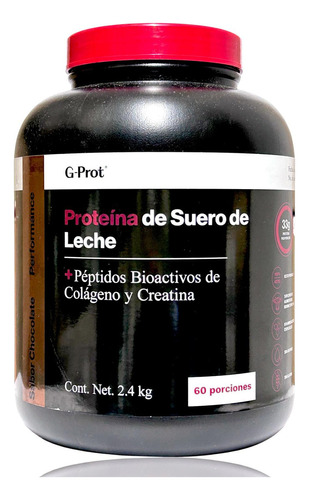 Proteína Suero Leche Colágeno Creatina 2.4 Kg Chocolate G-pr