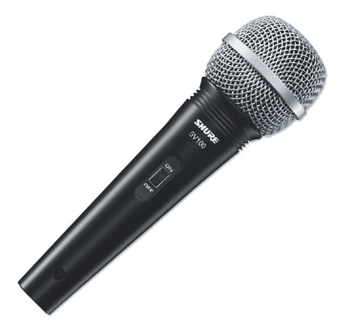 Imagen 3 de 3 de Micrófono Shure SV100-W dinámico cardioide negro/plateado