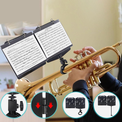 Suporte Compacto Para Partituras De Clarinete E Oboé Para