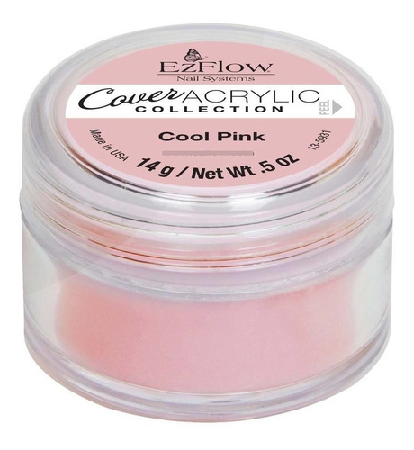 Polimero Ezflow Polvo Acrilico Uñas Cool Pink 14g Colores