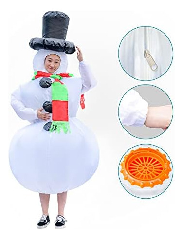 Traje De Papá Noel De Navidad Divertido Blow Up Adultos Disf