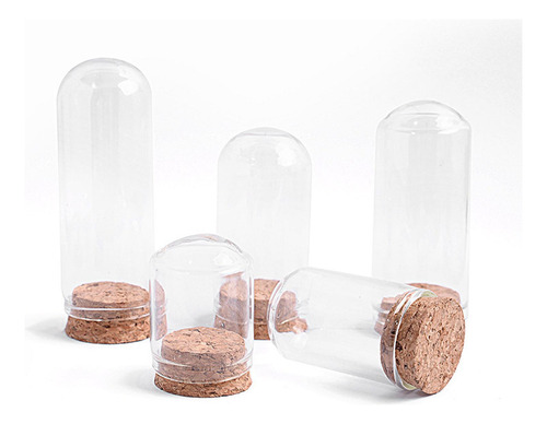 10 Cúpulas De Vidrio Versátiles Con Tapa De Corcho De 30 Mm