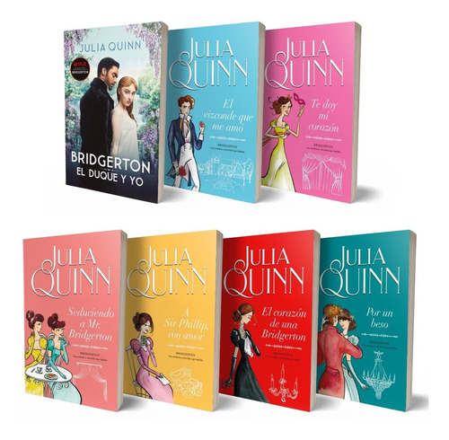 Imagen 1 de 9 de Bridgerton - Julia Quinn - Saga - Pack 7 Libros