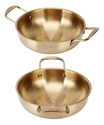 Noodle Pot Gold Para Ramen Coreano, De Acero Inoxidable, Por