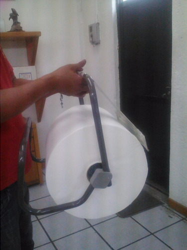 Base Metálica P Rollo De Papel Industrial Estopapel Taller